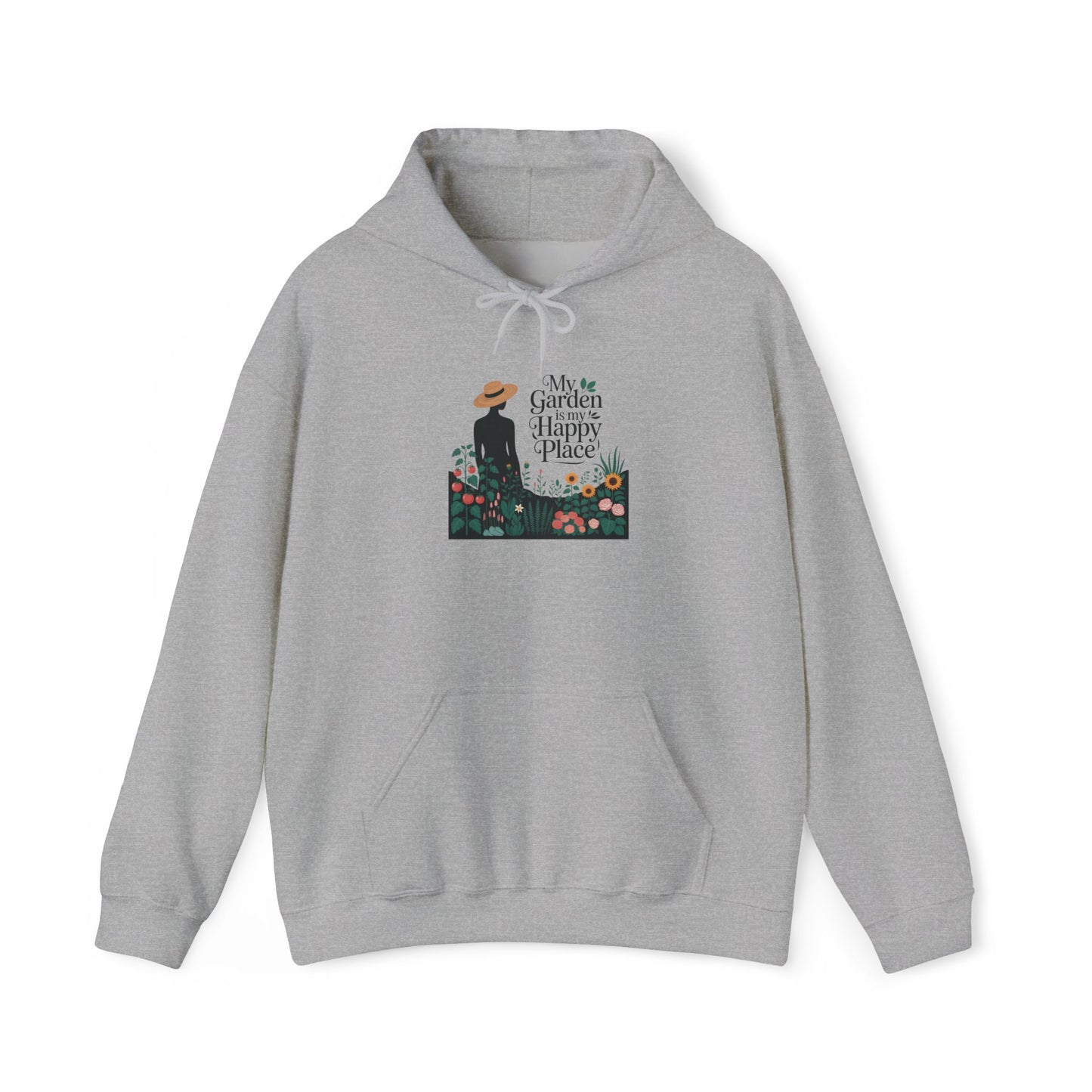 Happy Place Hoodie — Gardening Sweatshirt for Plant Lovers