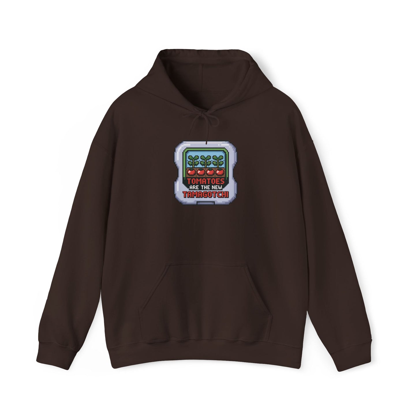 Tomatoes Are The New Tamagotchi Hoodie — Gardening Sweatshirt for Plant Lovers