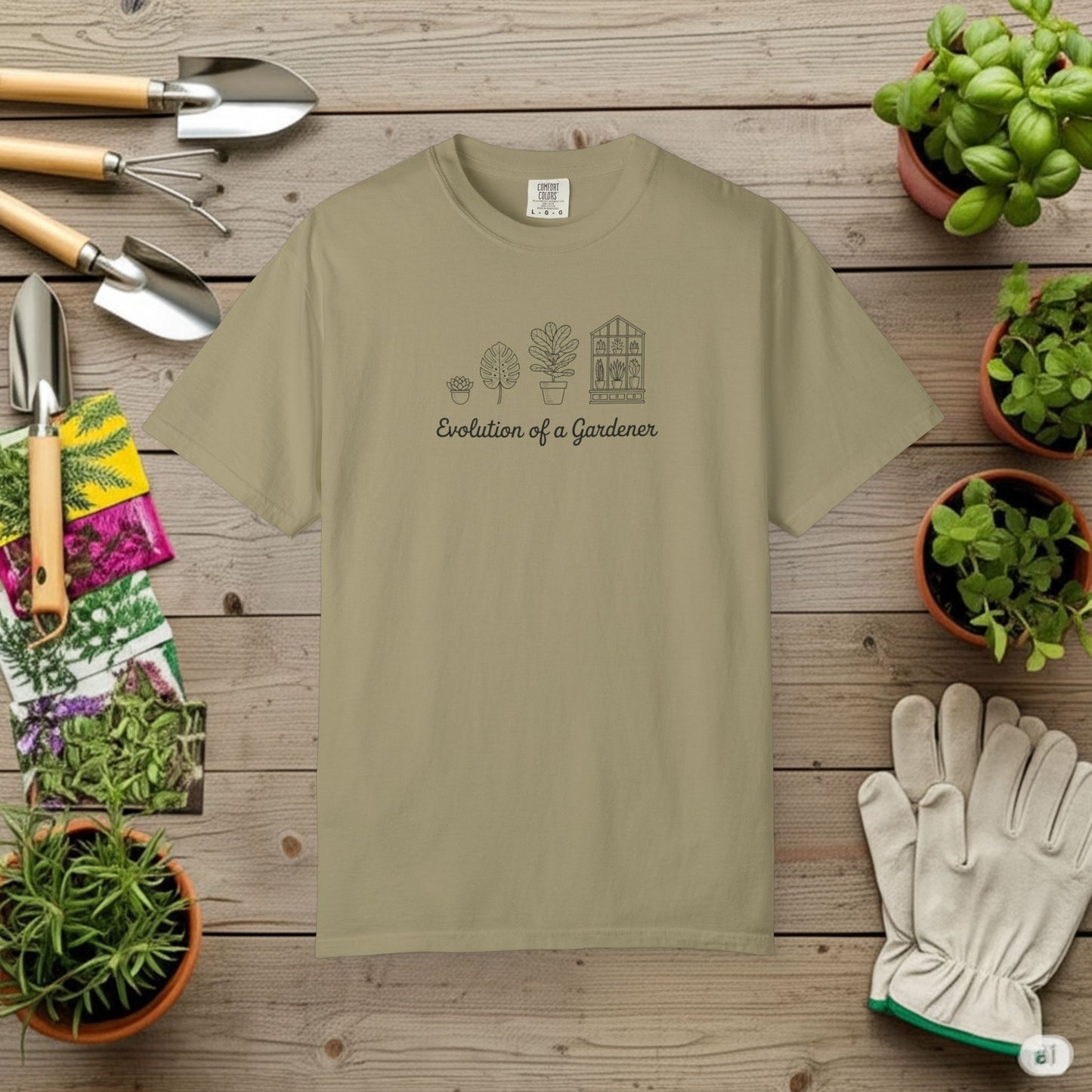 Evolution of a Gardener T-Shirt