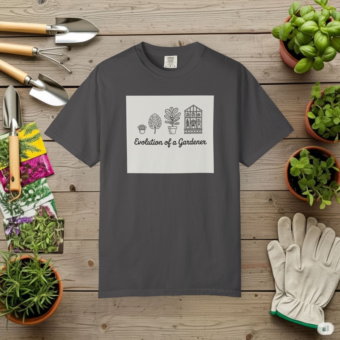 Evolution of a Gardener T-Shirt