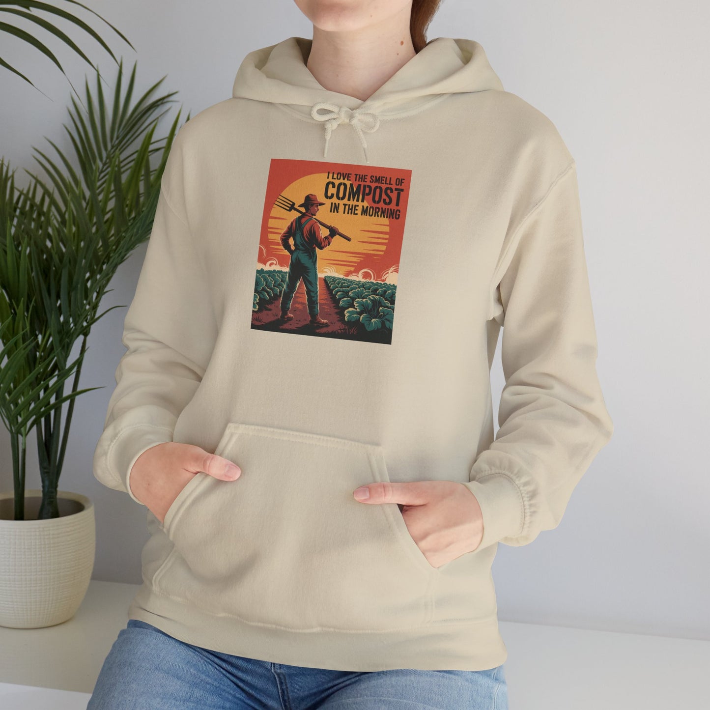I Love the Smell of Compost Hoodie — Gardening Sweatshirt for Plant Lovers