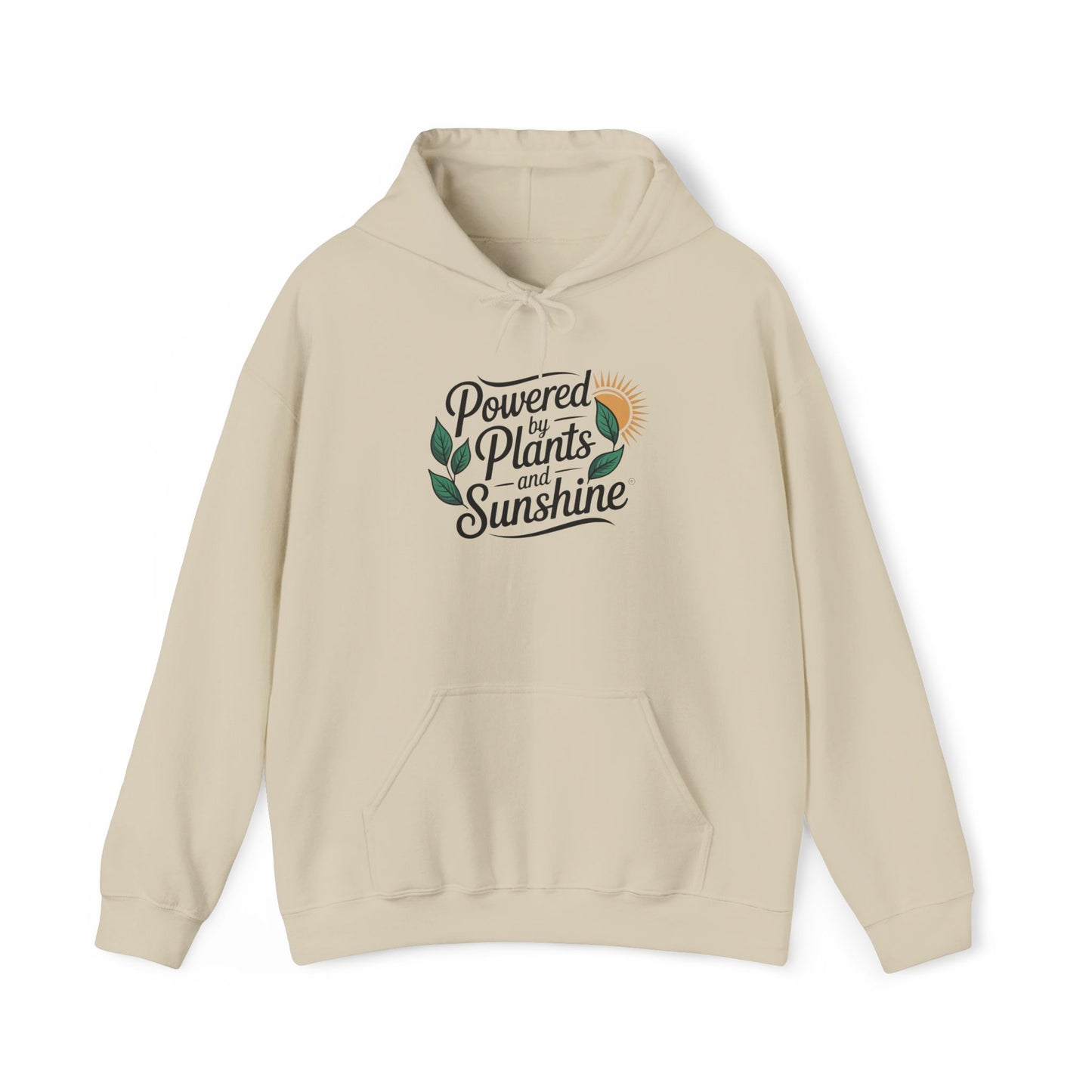 Powered by Plants Hoodie — Gardening Sweatshirt for Plant Lovers