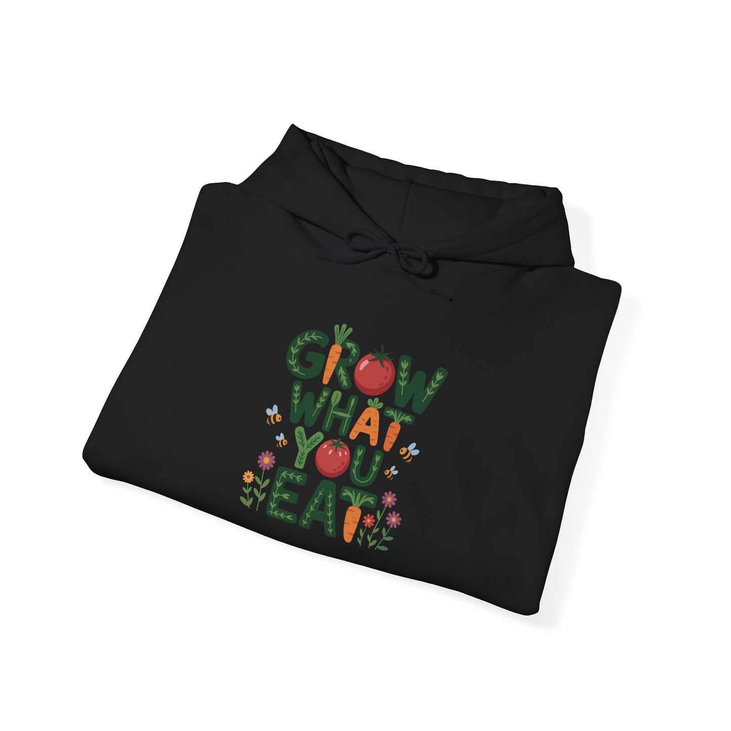 Grow What You Eat Hoodie — Gardening Sweatshirt for Plant Lovers