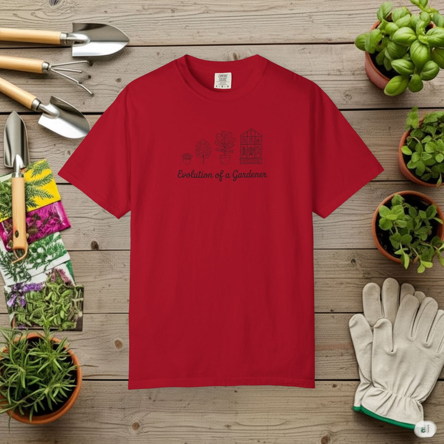 Evolution of a Gardener T-Shirt