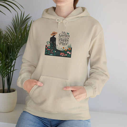 Happy Place Hoodie — Gardening Sweatshirt for Plant Lovers