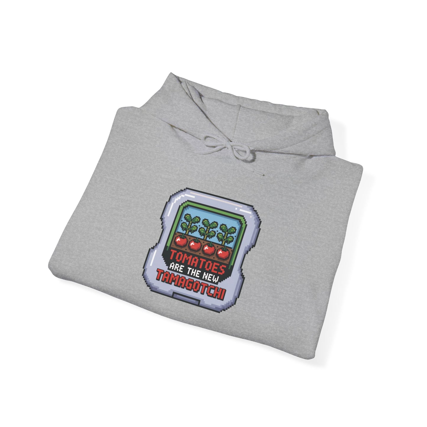 Tomatoes Are The New Tamagotchi Hoodie — Gardening Sweatshirt for Plant Lovers