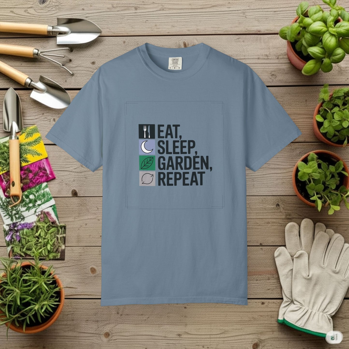 Eat, Sleep, Garden, Repeat T-Shirt