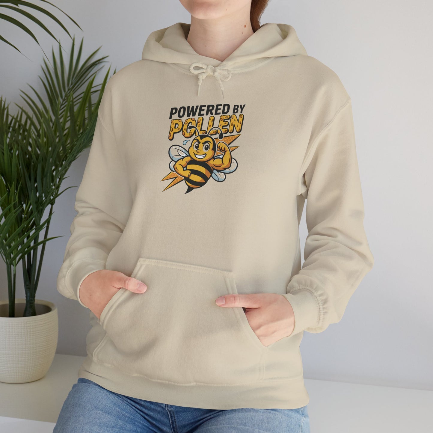 Powered By Pollen Hoodie — Gardening Sweatshirt for Plant Lovers