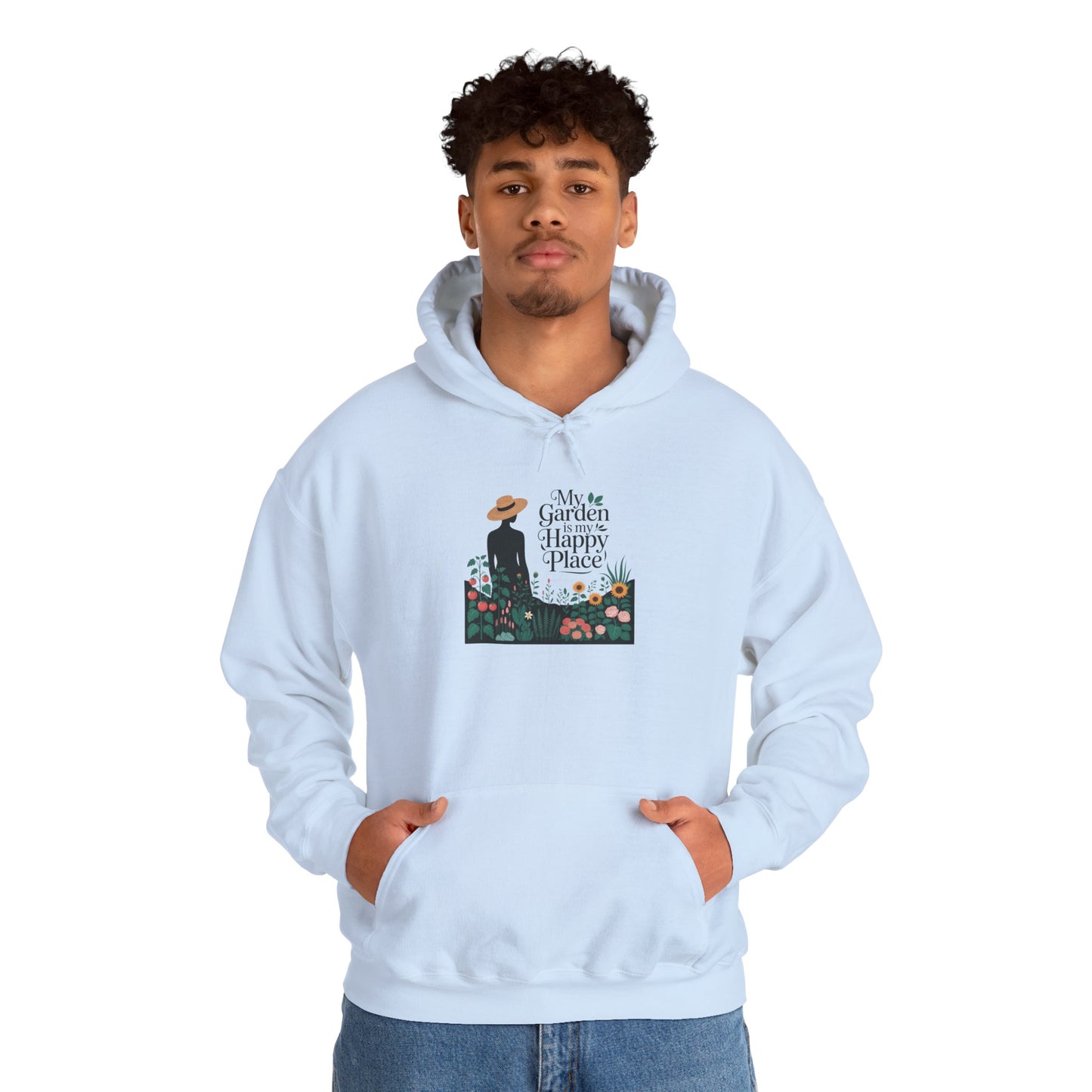 Happy Place Hoodie — Gardening Sweatshirt for Plant Lovers
