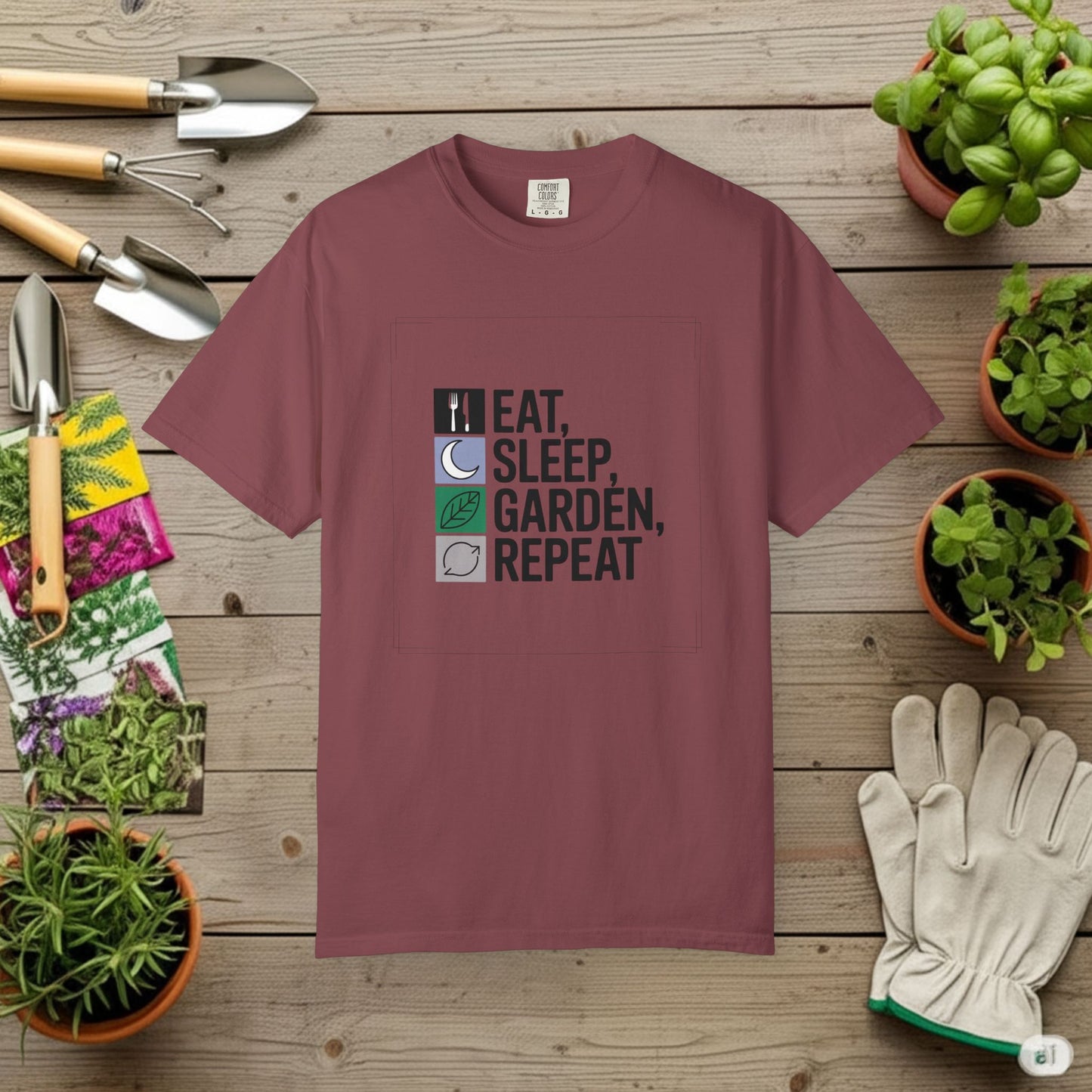 Eat, Sleep, Garden, Repeat T-Shirt