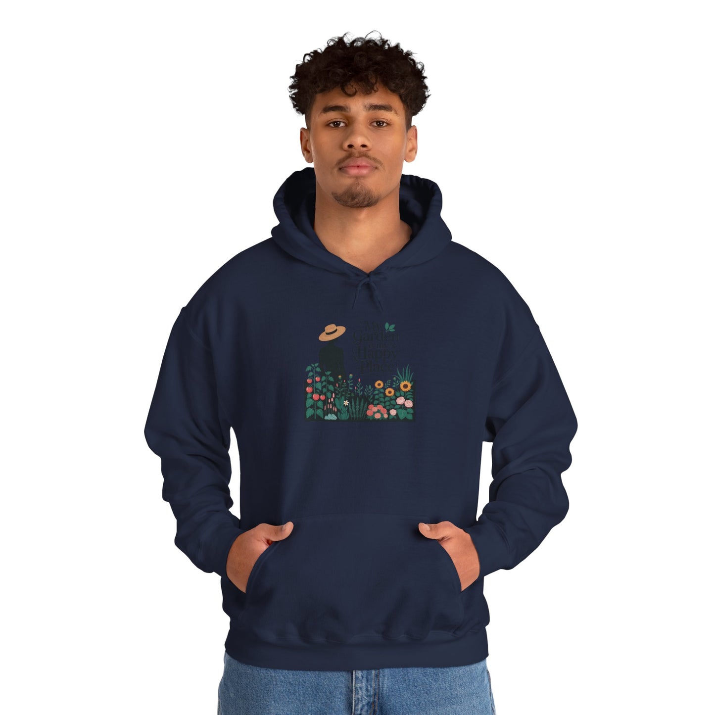 Happy Place Hoodie — Gardening Sweatshirt for Plant Lovers