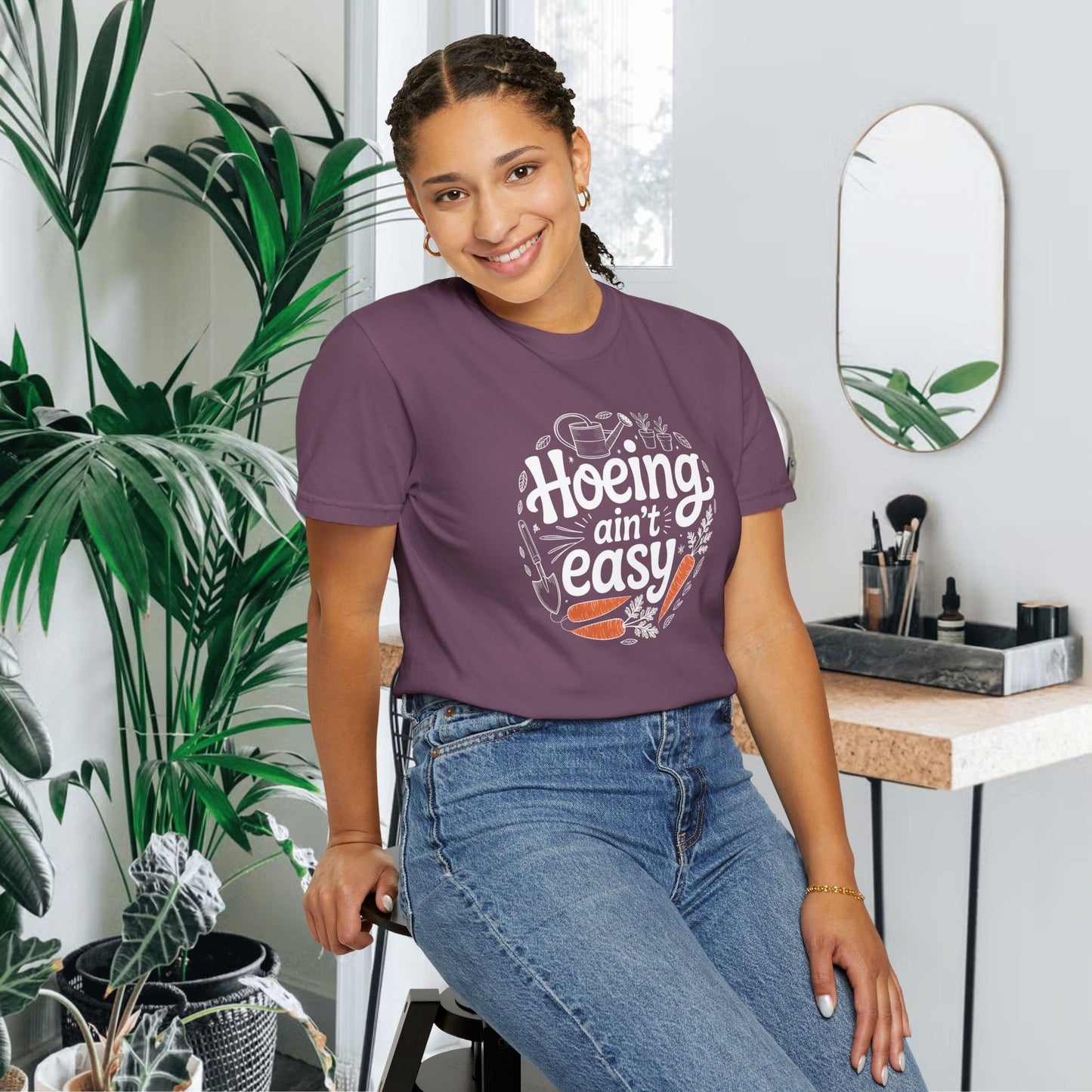 Hoeing Aint Easy — Gardening Tee