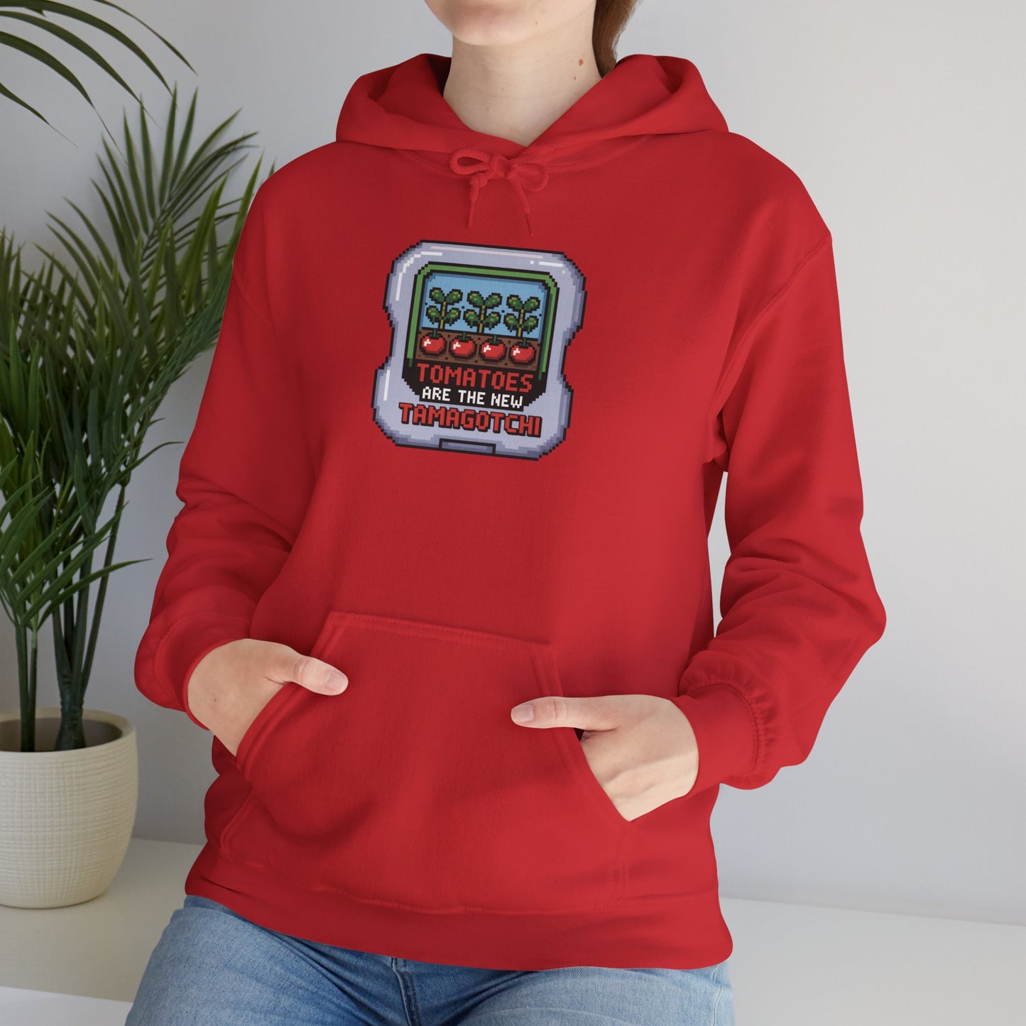 Tomatoes Are The New Tamagotchi Hoodie — Gardening Sweatshirt for Plant Lovers