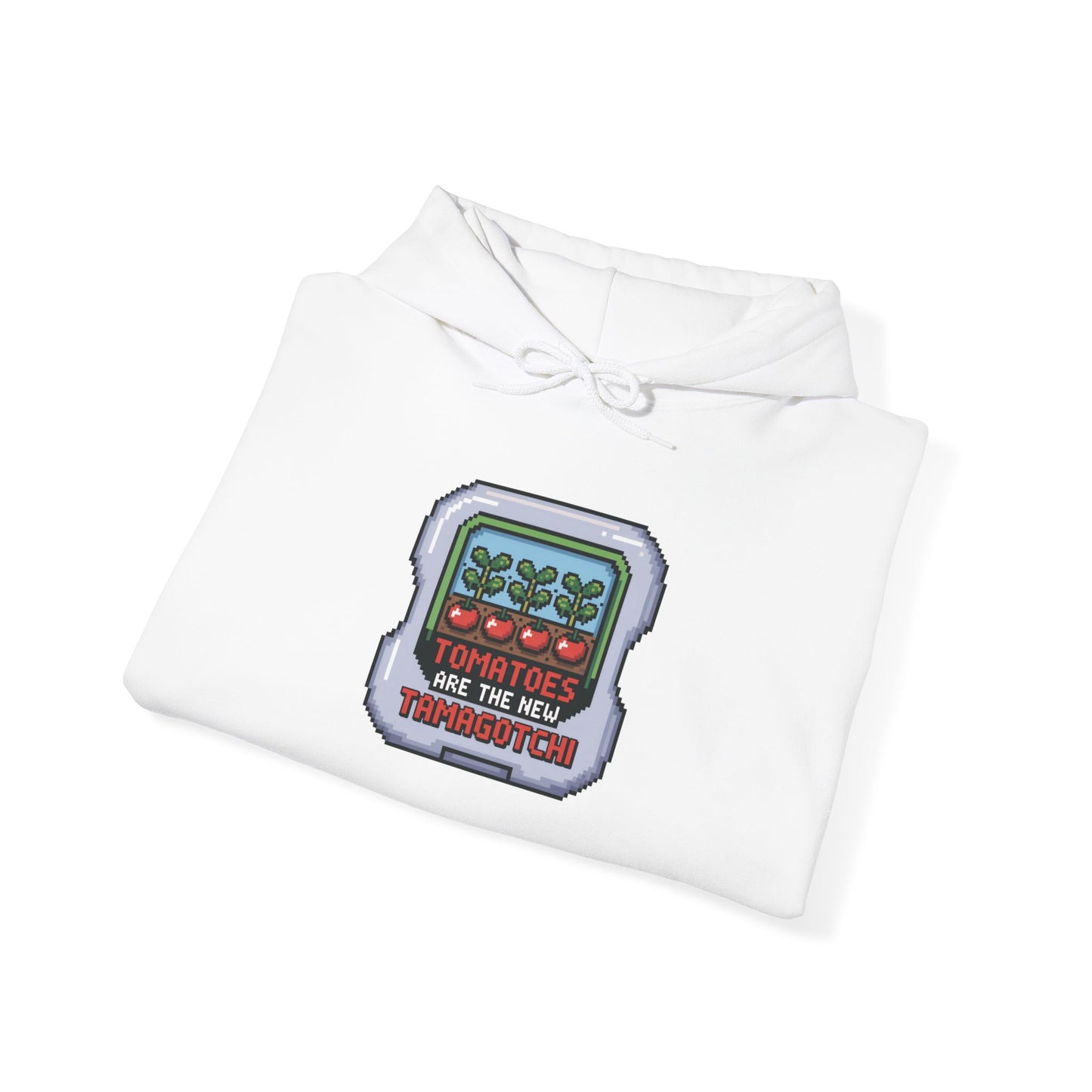 Tomatoes Are The New Tamagotchi Hoodie — Gardening Sweatshirt for Plant Lovers