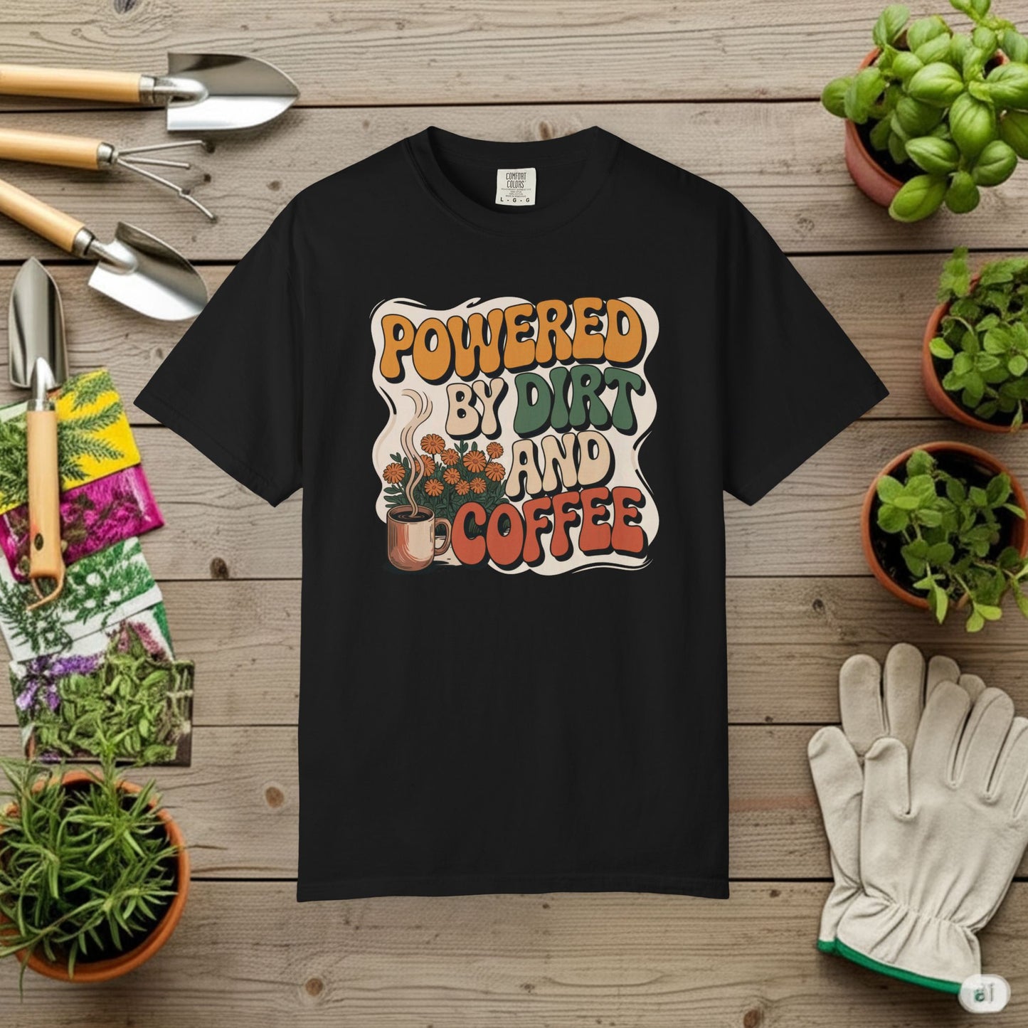 Powered By Dirt and Coffee T-Shirt