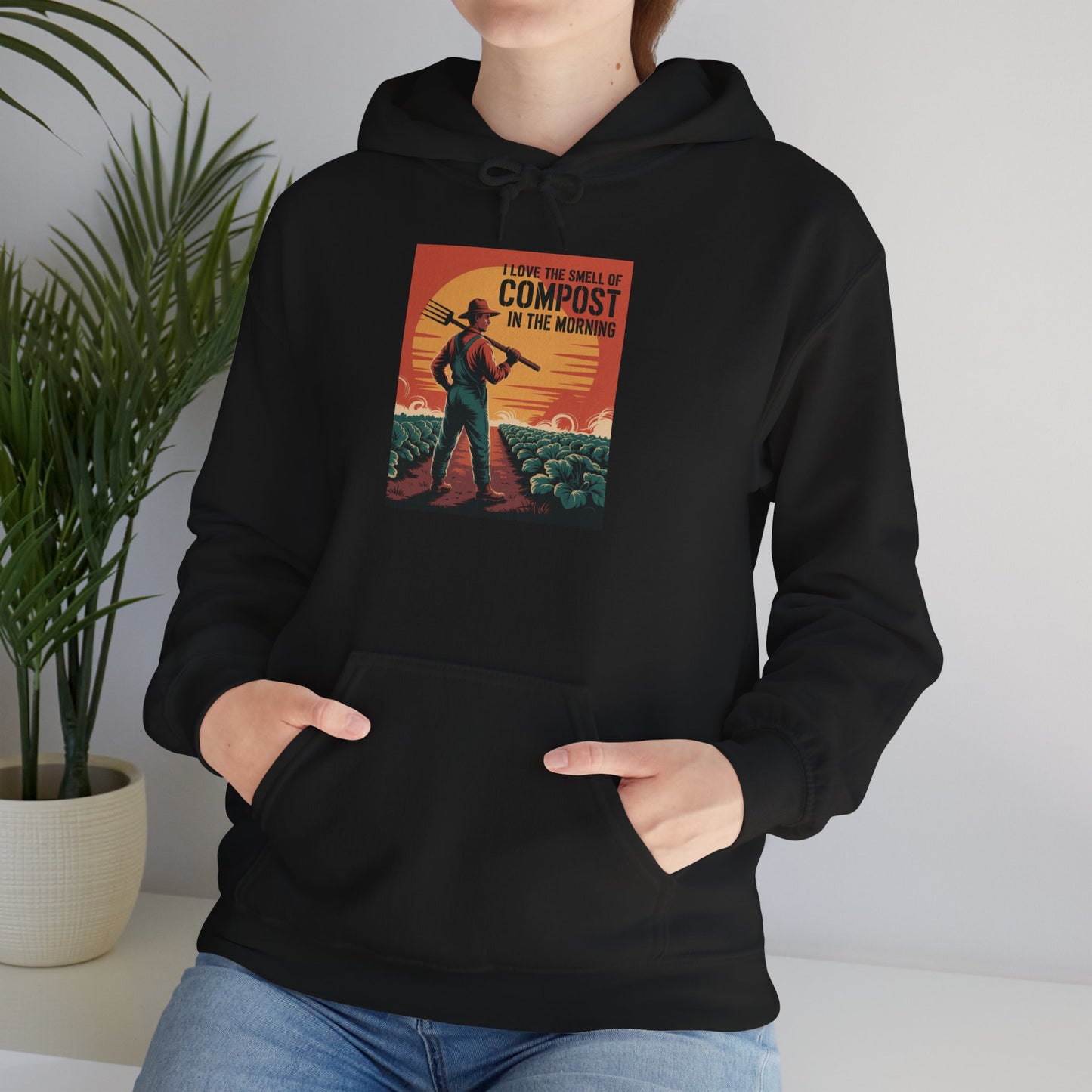 I Love the Smell of Compost Hoodie — Gardening Sweatshirt for Plant Lovers