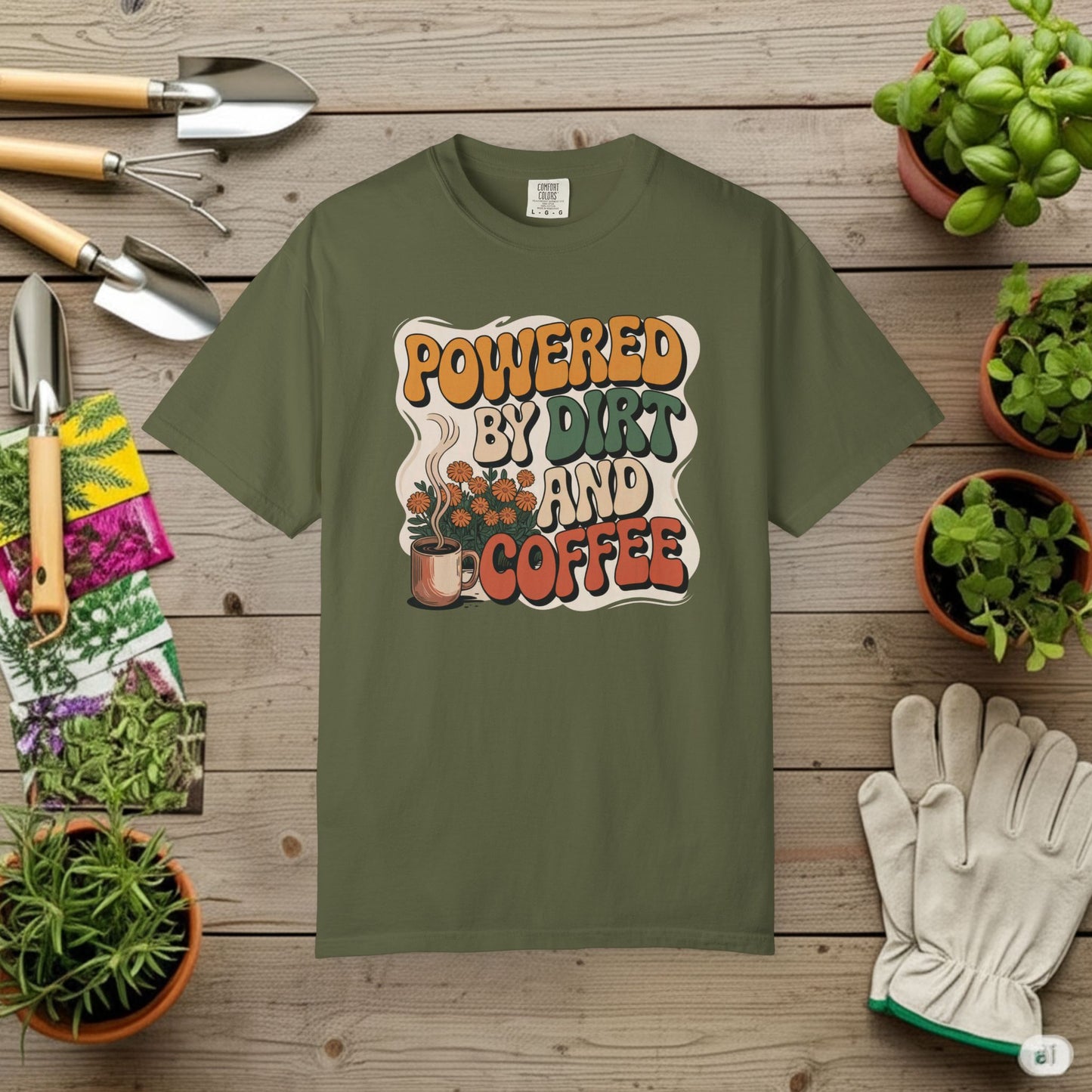 Powered By Dirt and Coffee T-Shirt