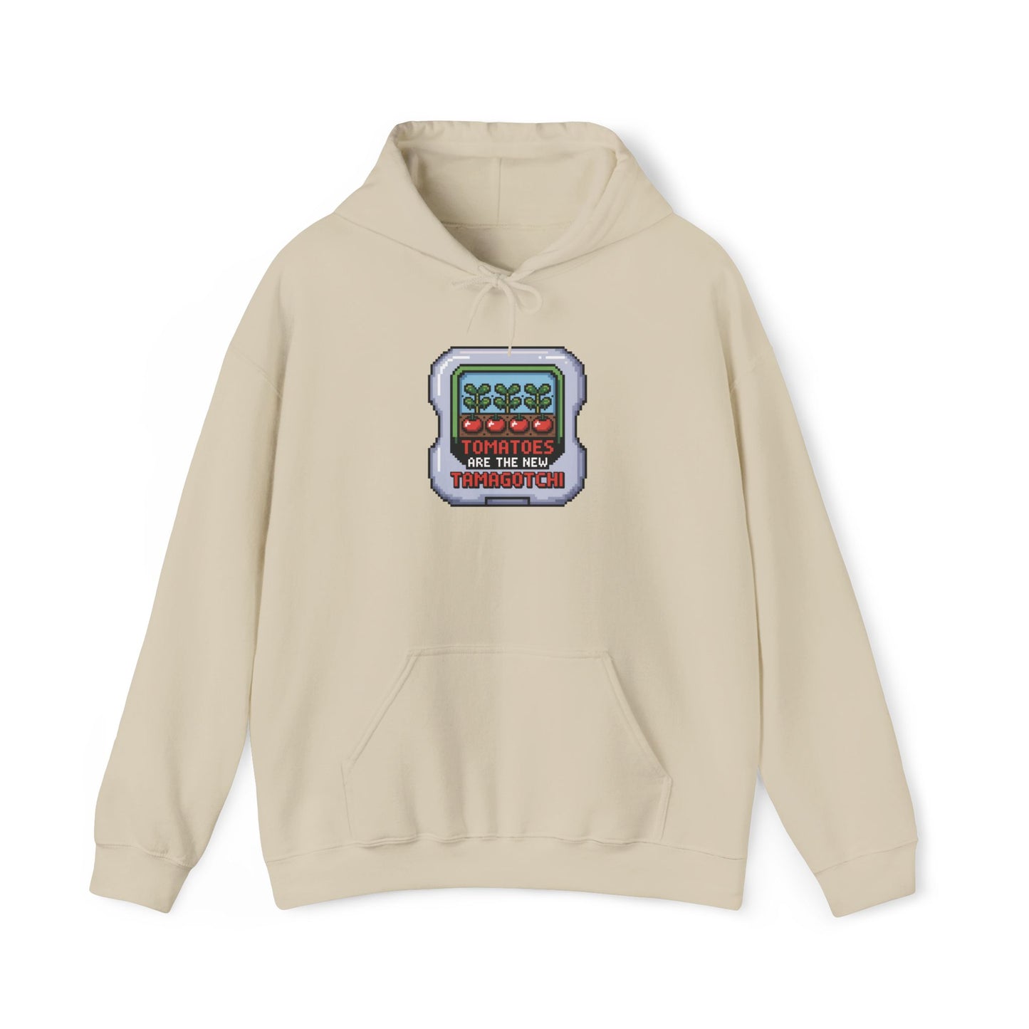 Tomatoes Are The New Tamagotchi Hoodie — Gardening Sweatshirt for Plant Lovers