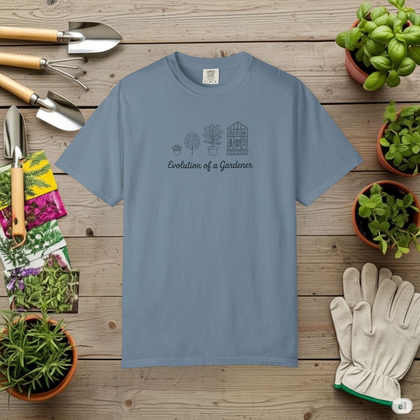 Evolution of a Gardener T-Shirt