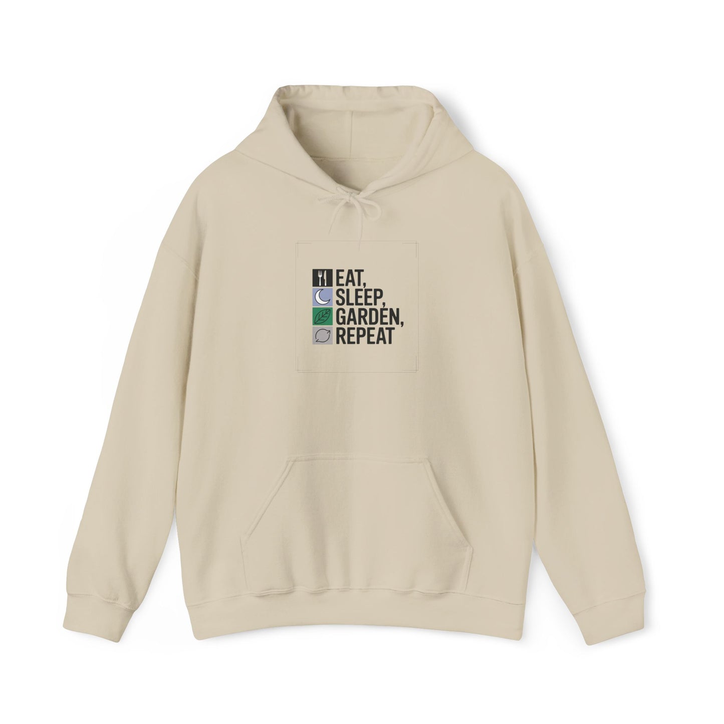 Eat, Sleep, Garden, Repeat Hoodie — Gardening Sweatshirt for Plant Lovers