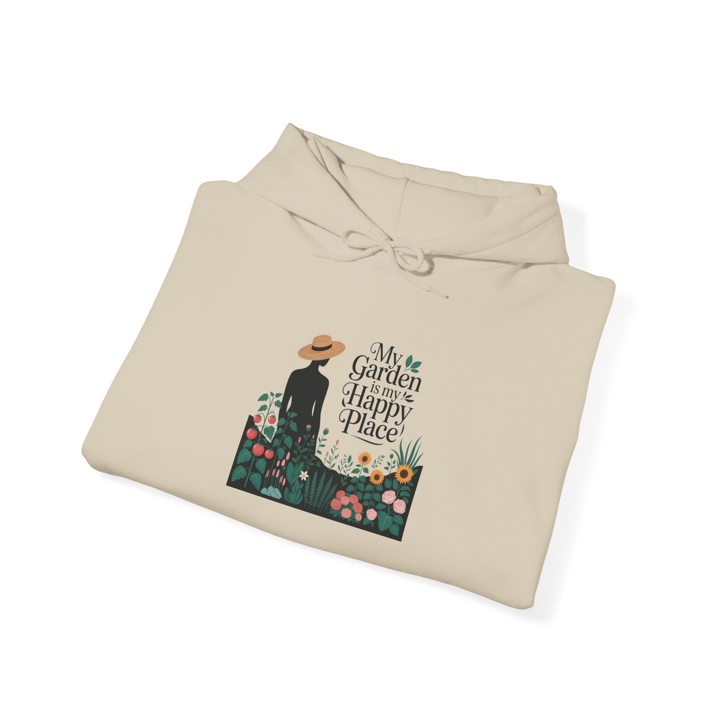 Happy Place Hoodie — Gardening Sweatshirt for Plant Lovers