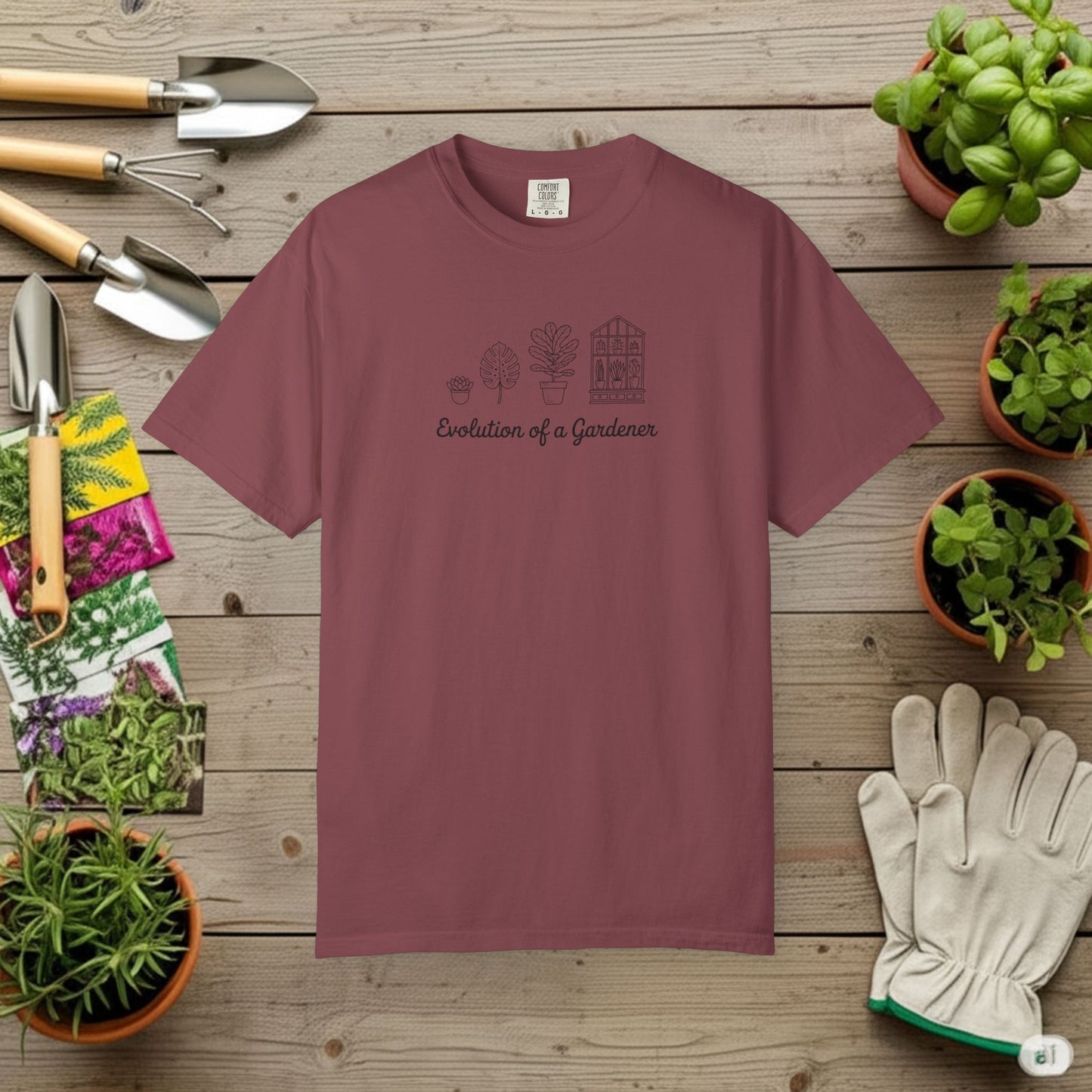 Evolution of a Gardener T-Shirt