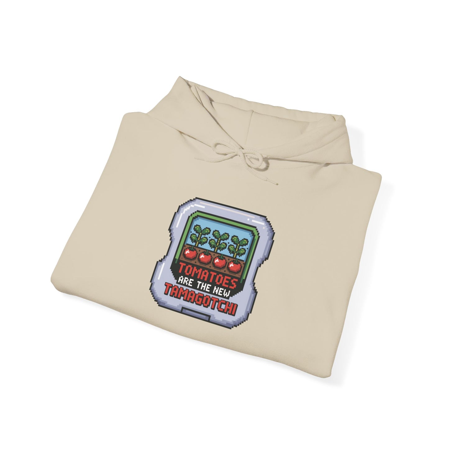 Tomatoes Are The New Tamagotchi Hoodie — Gardening Sweatshirt for Plant Lovers