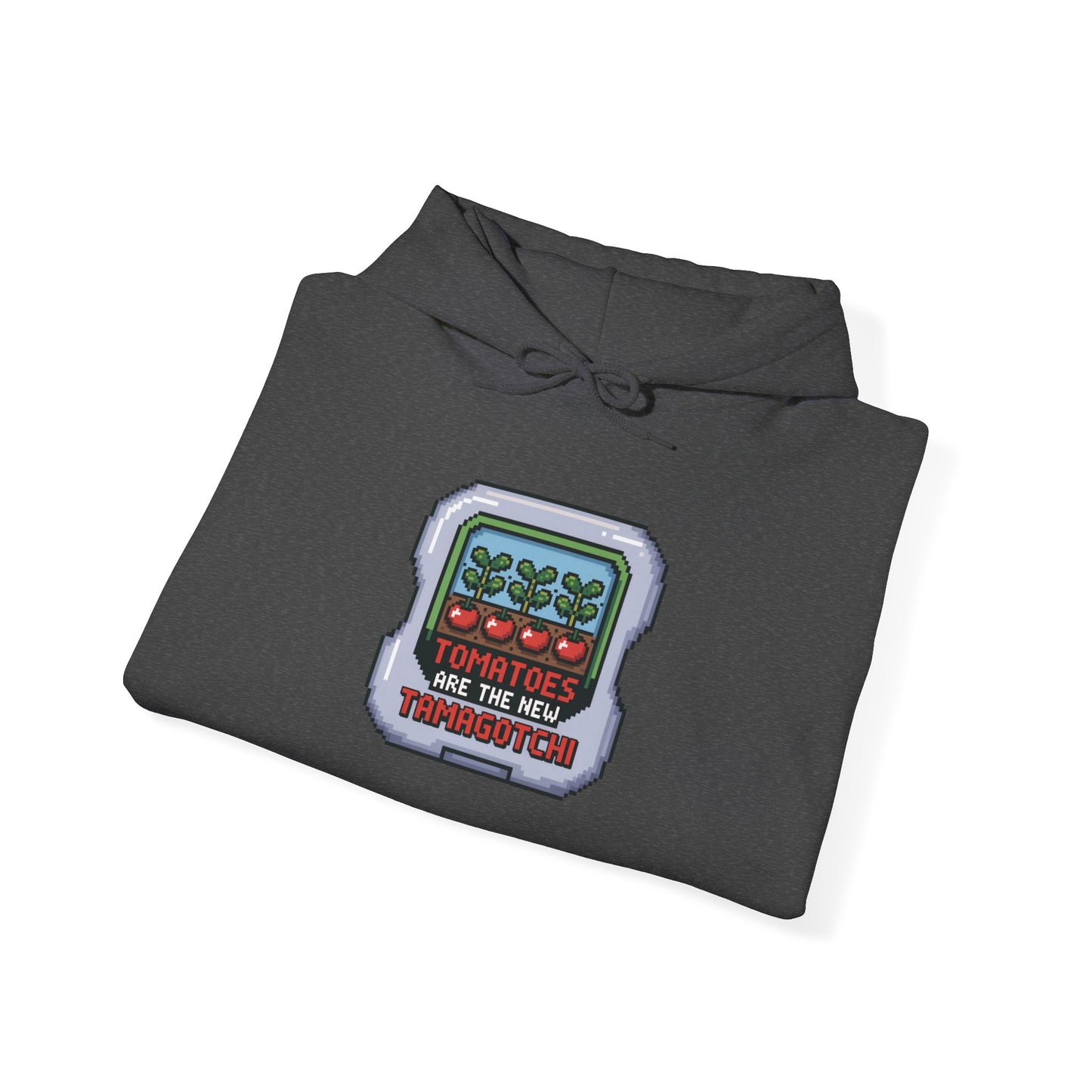 Tomatoes Are The New Tamagotchi Hoodie — Gardening Sweatshirt for Plant Lovers