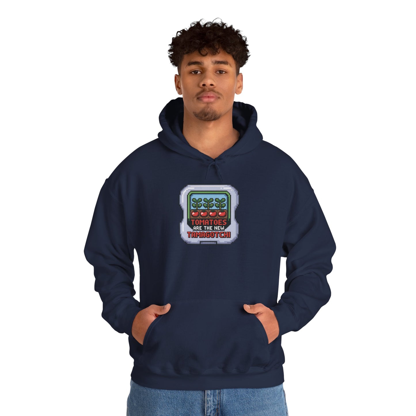 Tomatoes Are The New Tamagotchi Hoodie — Gardening Sweatshirt for Plant Lovers
