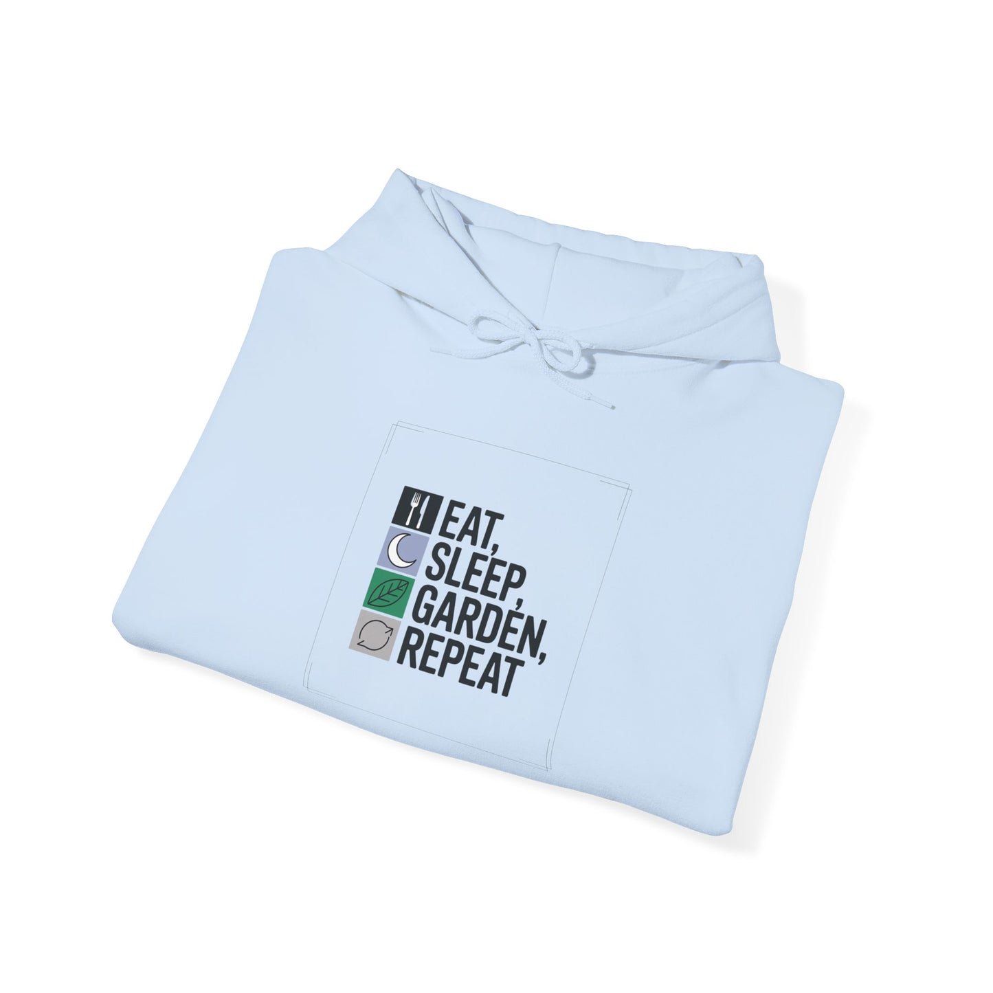 Eat, Sleep, Garden, Repeat Hoodie — Gardening Sweatshirt for Plant Lovers