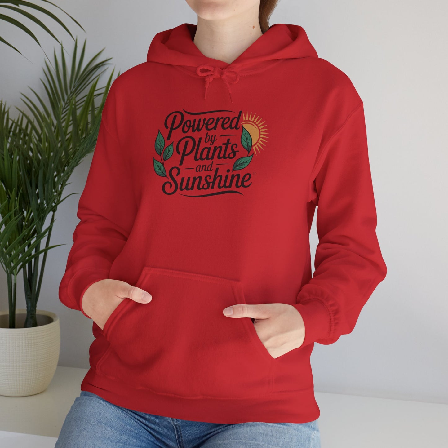 Powered by Plants Hoodie — Gardening Sweatshirt for Plant Lovers