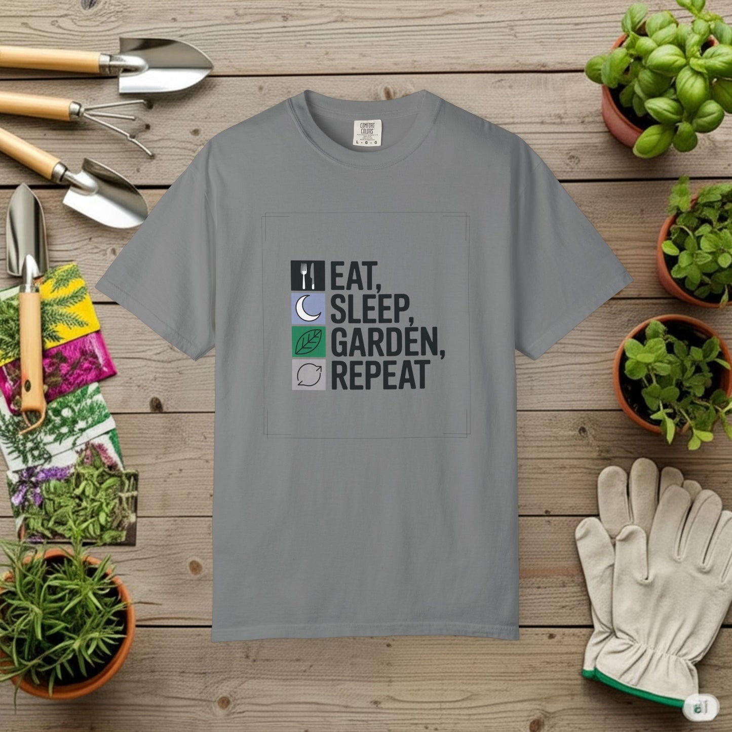 Eat, Sleep, Garden, Repeat T-Shirt