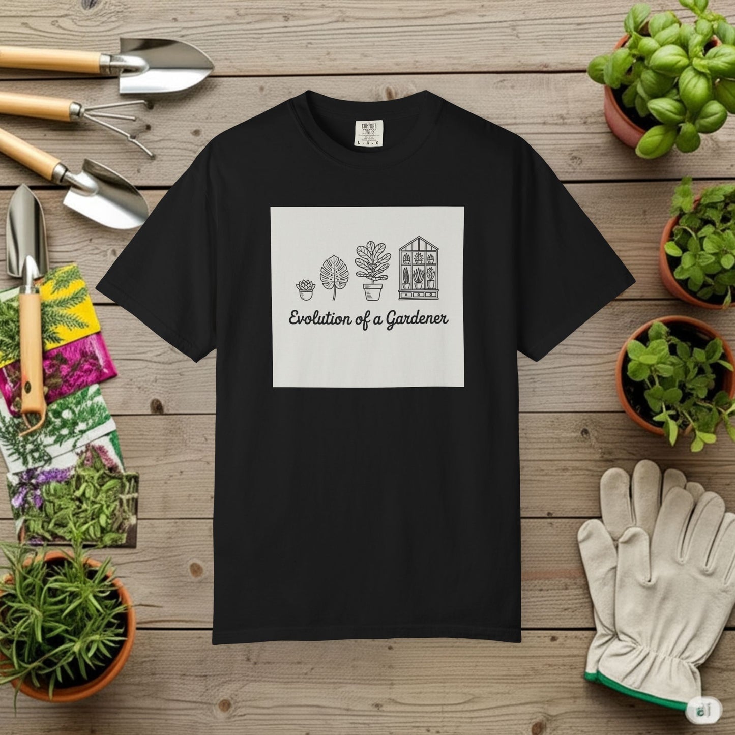 Evolution of a Gardener T-Shirt
