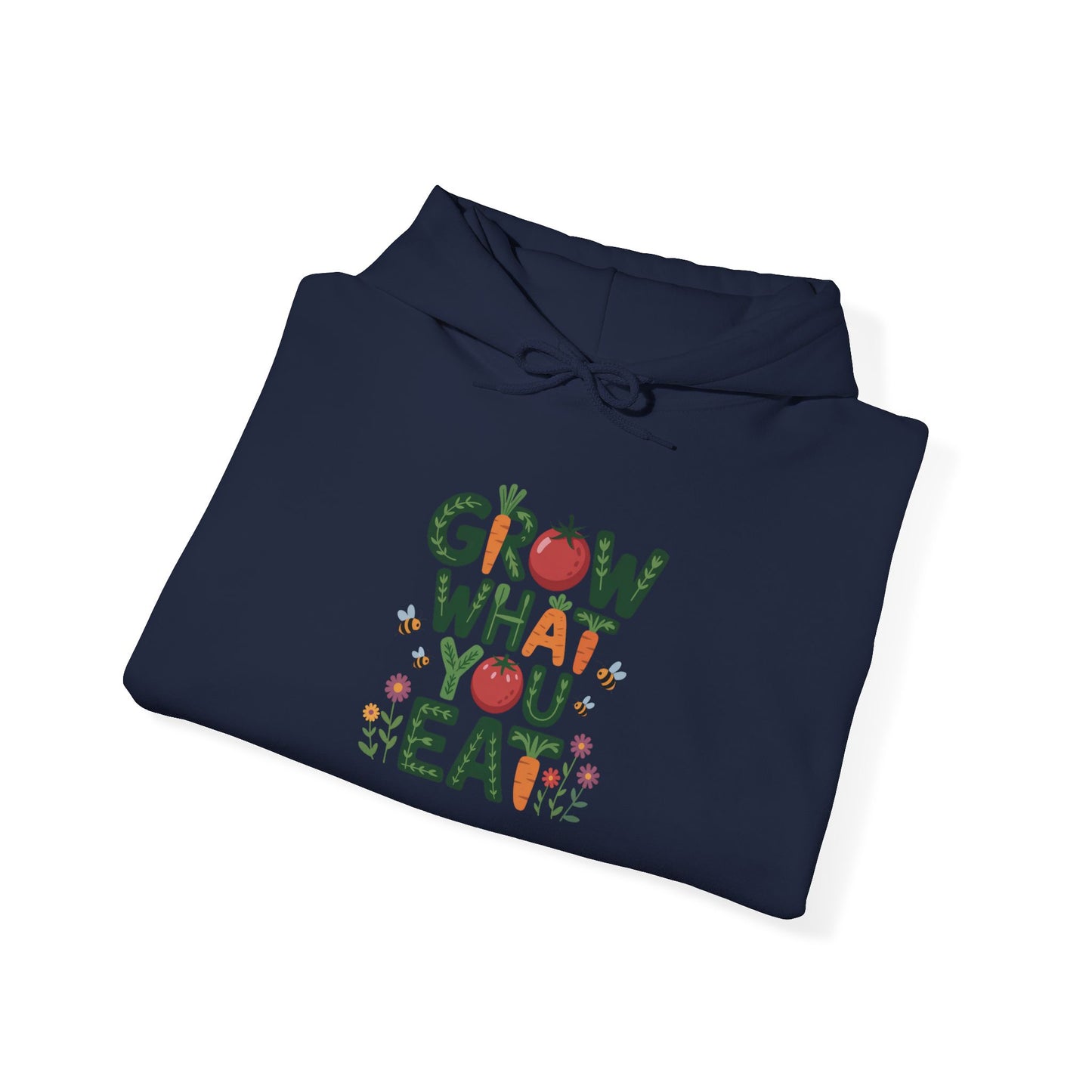 Grow What You Eat Hoodie — Gardening Sweatshirt for Plant Lovers