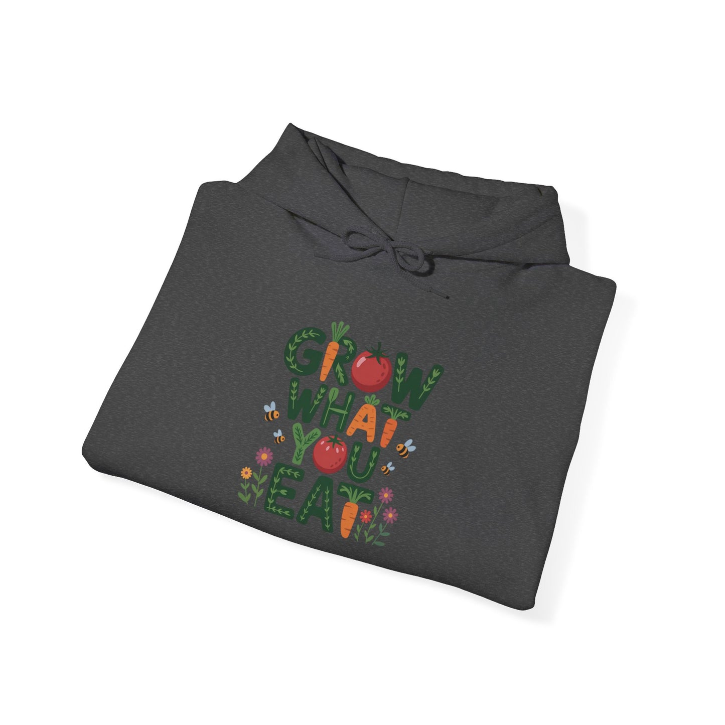 Grow What You Eat Hoodie — Gardening Sweatshirt for Plant Lovers