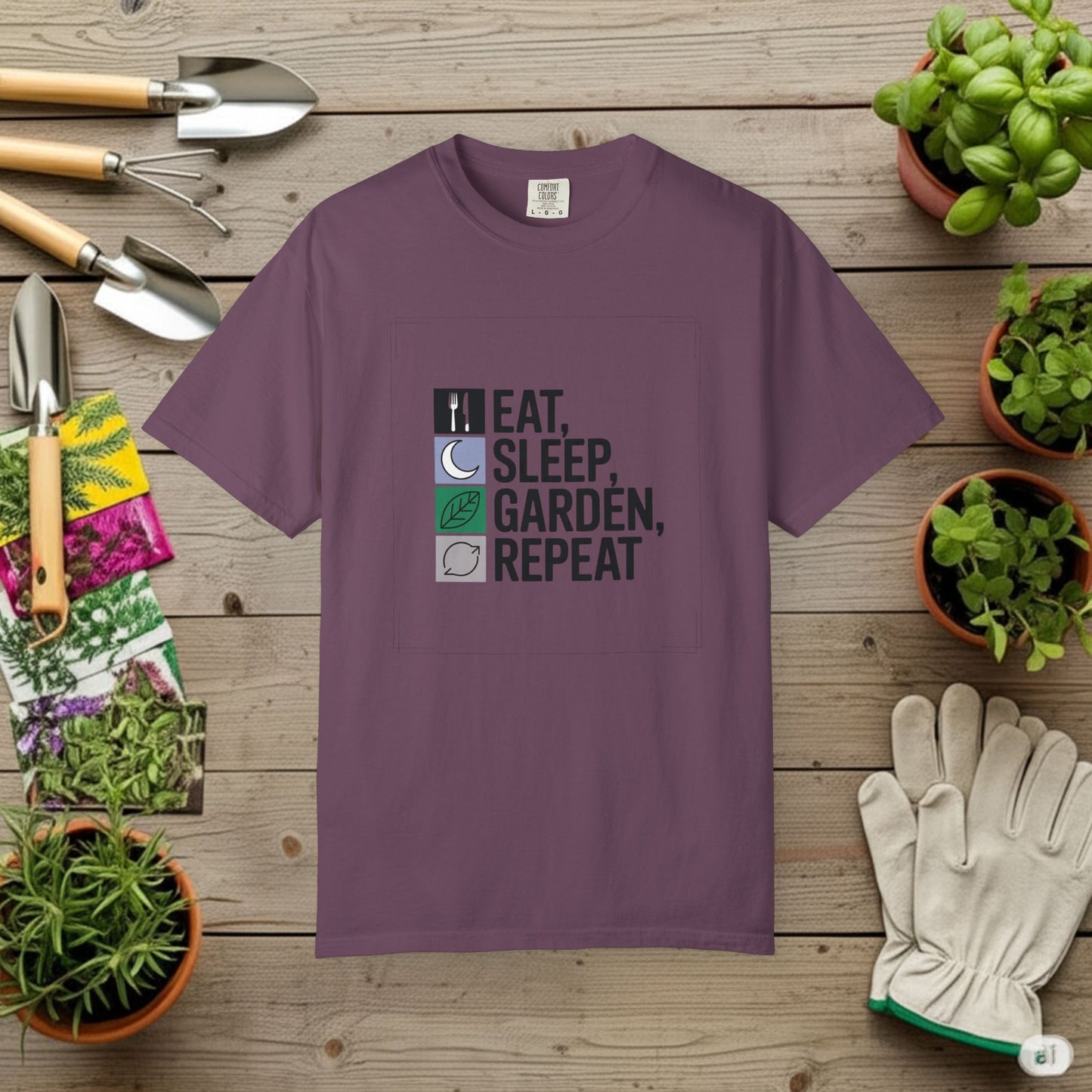 Eat, Sleep, Garden, Repeat T-Shirt