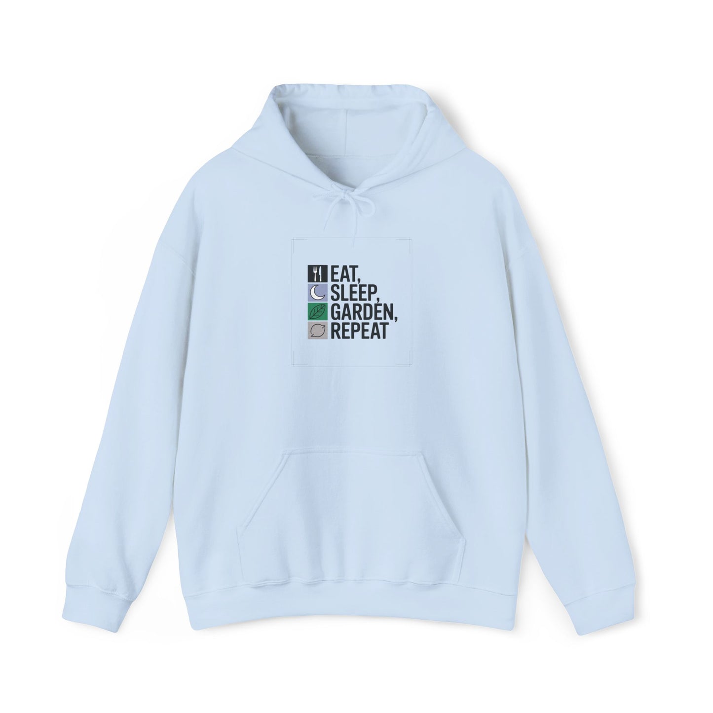 Eat, Sleep, Garden, Repeat Hoodie — Gardening Sweatshirt for Plant Lovers
