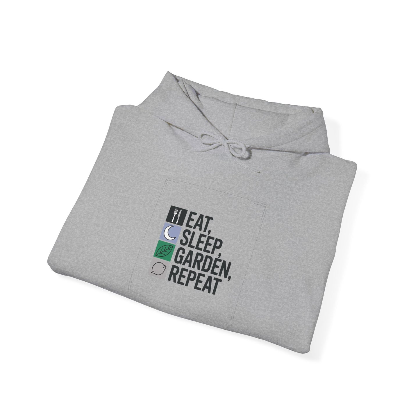 Eat, Sleep, Garden, Repeat Hoodie — Gardening Sweatshirt for Plant Lovers
