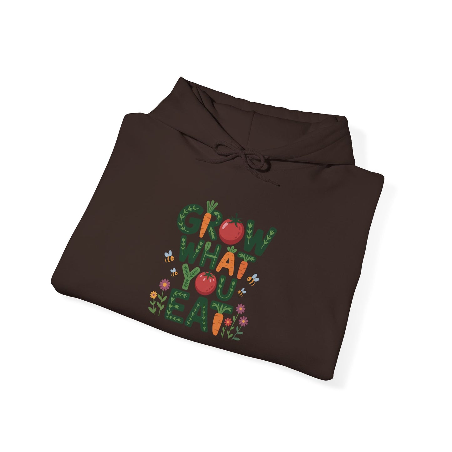 Grow What You Eat Hoodie — Gardening Sweatshirt for Plant Lovers