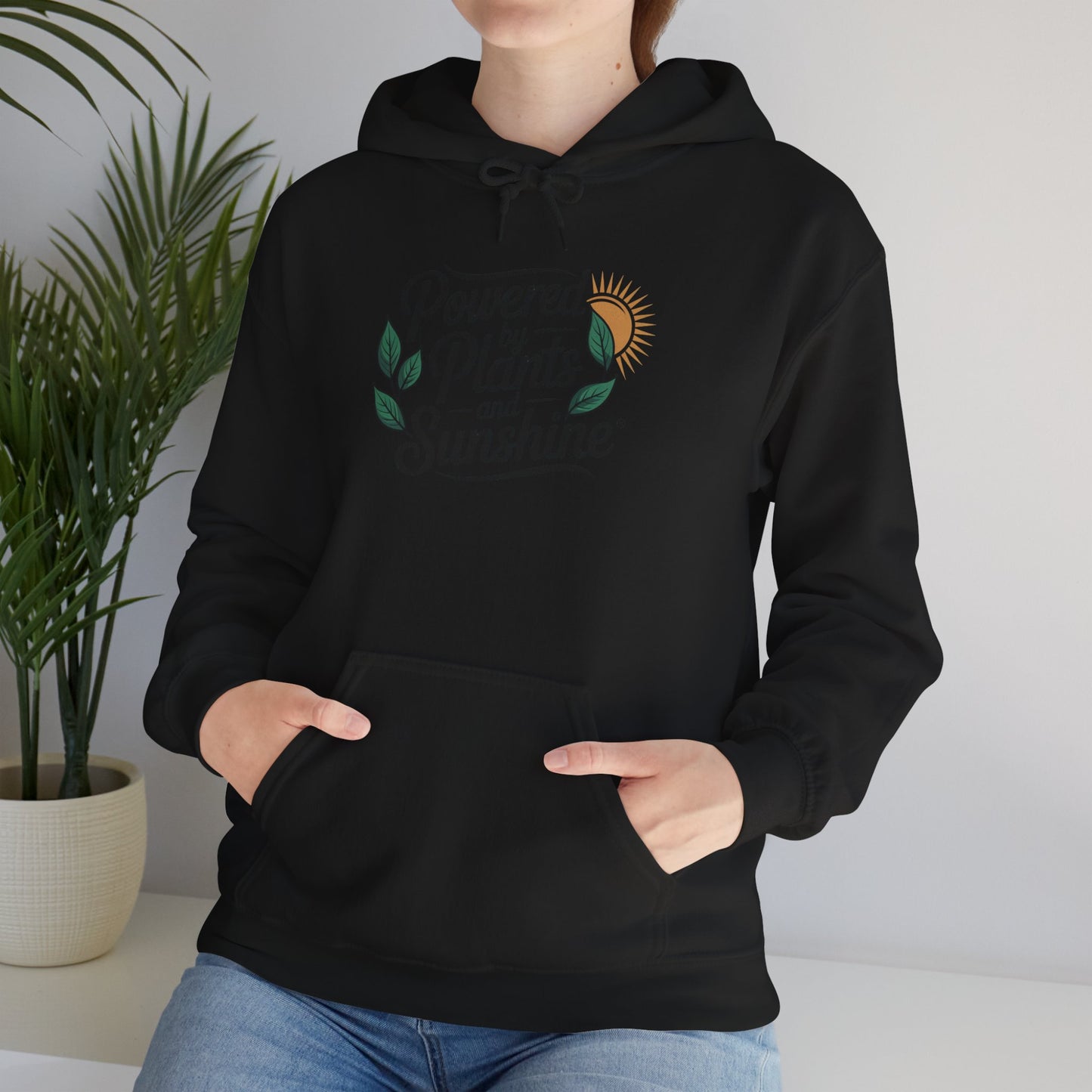 Powered by Plants Hoodie — Gardening Sweatshirt for Plant Lovers