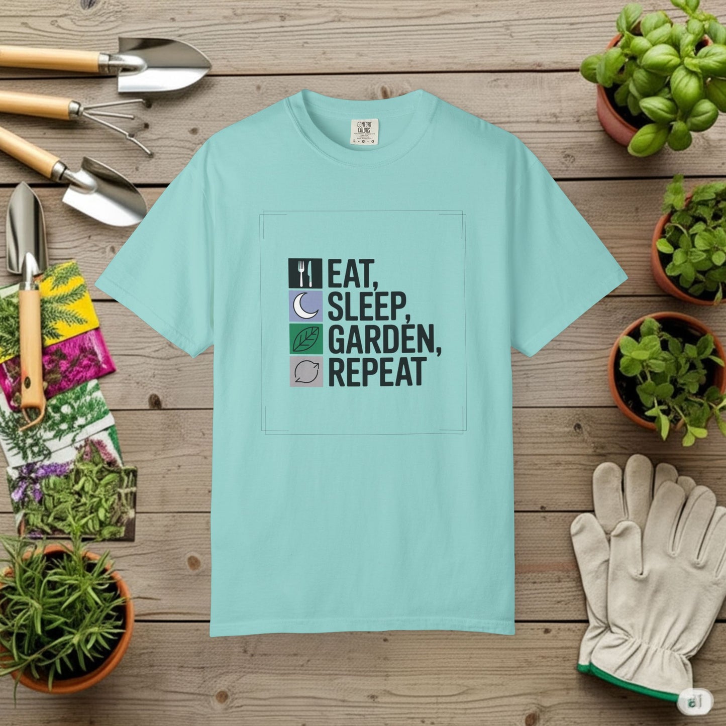 Eat, Sleep, Garden, Repeat T-Shirt
